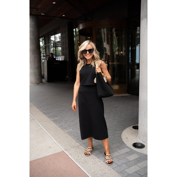 SPANX Ponte Overlay Dress in Classic Navy Size Small - Picture 3 of 11